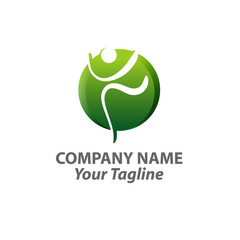 Creative people logo design vector template element