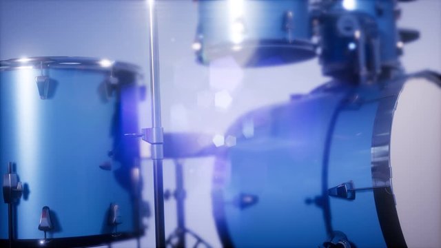 4k drum set with DOF and lense flair