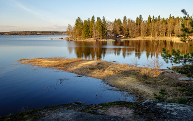 The nature of Karelia, view of the Gulf of Finland