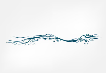 splash vector isolated line water drop