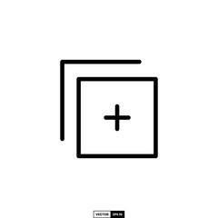 Add button icon, design inspiration vector template for interface and any purpose