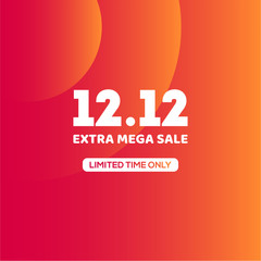 Fototapeta na wymiar 12.12 Shopping Day Vector Design Template. December Sale
