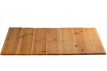 Isolate dirty wooden board on white bakcground with clipping path.