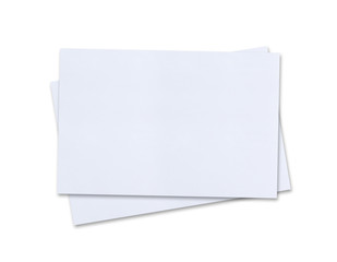 Bank white paper isolated on white background with clipping path.