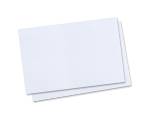 Bank white paper isolated on white background with clipping path.