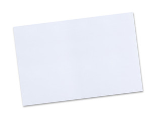 Bank white paper isolated on white background with clipping path.