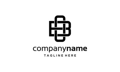 illustration logo combination from letter O and B logo design concept