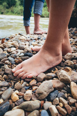 feet on the beach