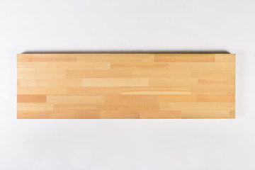 Wood board and timber cut and isolated on white background