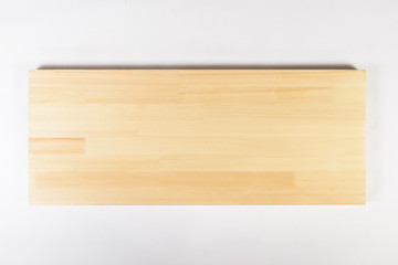 Wood board and timber cut and isolated on white background