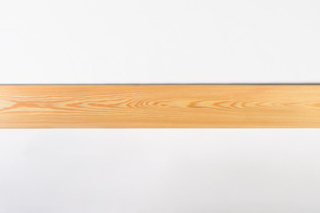 Wood board and timber cut and isolated on white background