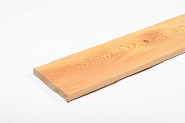 Wood board and timber cut and isolated on white background