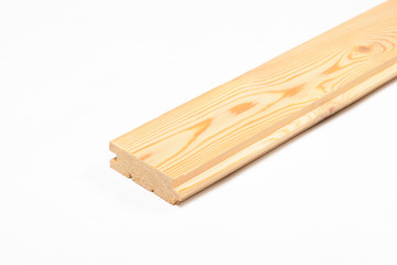 Wood board and timber cut and isolated on white background