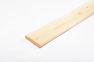 Wood board and timber cut and isolated on white background