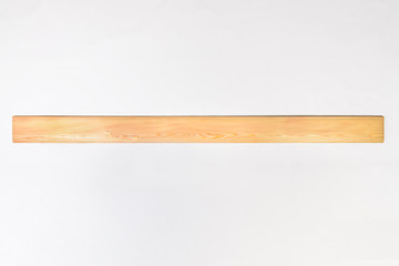 Wood board and timber cut and isolated on white background