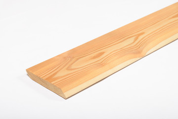 Wood board and timber cut and isolated on white background