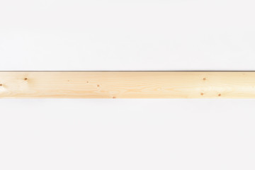 Wood board and timber cut and isolated on white background