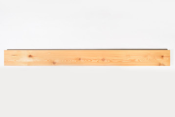 Wood board and timber cut and isolated on white background