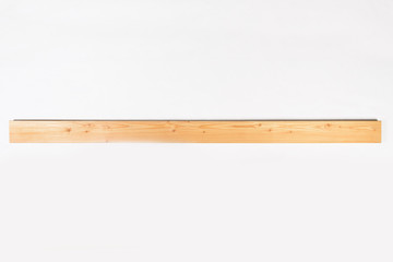 Wood board and timber cut and isolated on white background