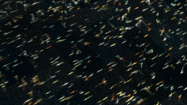 Abstract animation of digital abstract processes on the dark background. Animation. Software developer, programming, binary computer code with technology and connection concept.