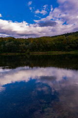 landscape with lake and clouds