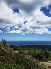 clouds over mountains