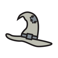 Witch Hat Icon Vector Simple Design