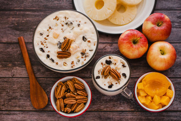 mexican apple salad traditional for christmas in Mexico