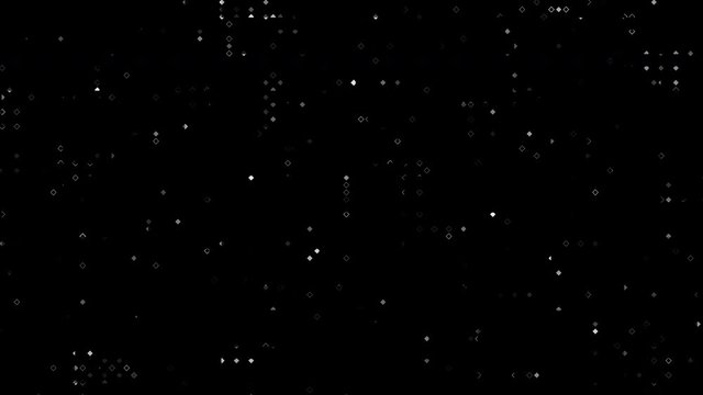 Abstract tech dots and lines pattern grid. HUD, FUI. Seamless loop background