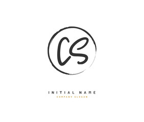 C S CS Beauty vector initial logo, handwriting logo of initial signature, wedding, fashion, jewerly, boutique, floral and botanical with creative template for any company or business.