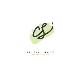 C S CS Beauty vector initial logo, handwriting logo of initial signature, wedding, fashion, jewerly, boutique, floral and botanical with creative template for any company or business.
