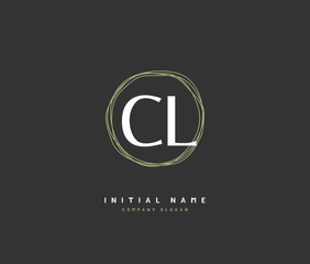 C L CL Beauty vector initial logo, handwriting logo of initial signature, wedding, fashion, jewerly, boutique, floral and botanical with creative template for any company or business.