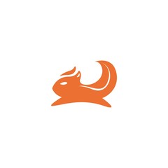 Squirrel logo template vector icon design