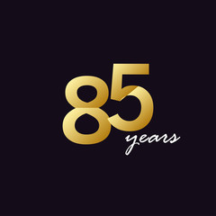 85 Years Anniversary Celebration Gradient Vector Template Design Illustration