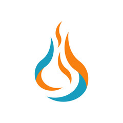 hot fire flames logo vector icons illustrations in white background