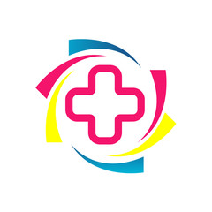creative colorful Medical pharmacy Health care logo vector graphic design