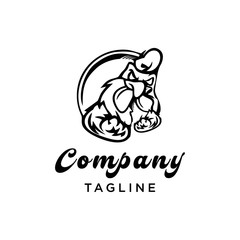 Fototapeta premium Vector chicken logo. mascot character rooster.badge logo