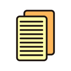 document icon isolated on white background from office collection.