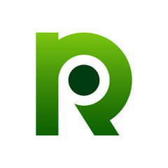 Abstract letter R logo design template.