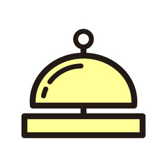 hotel bell icon isolated on white background from travelling collection.