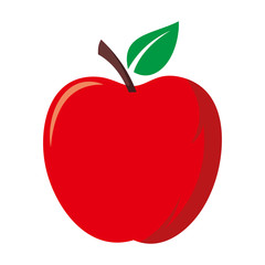 apple icon isolated flat. apple fruits vector design