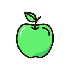 apple icon isolated on white background from gastronomy collection.
