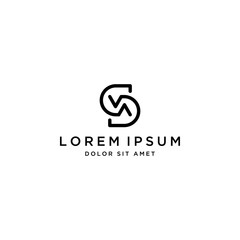 business design logo or monogram or initials S