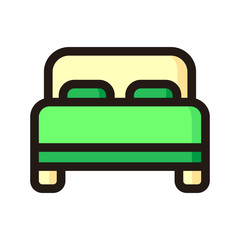 bed icon isolated on white background from hotel collection.