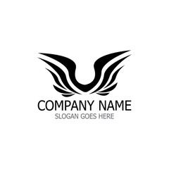 wings logo design and ilustration template.