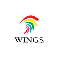 wings logo design and ilustration template.