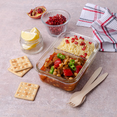 Stewed vegetables with chickpeas and couscous