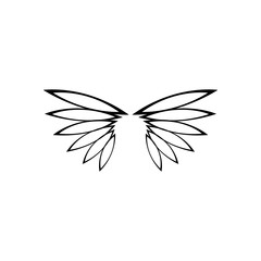 wings logo design and ilustration template.