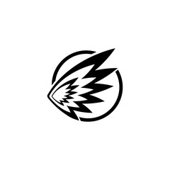 wings logo design and ilustration template.
