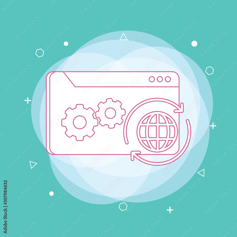 Poster modern flat design isometric concept of seo optimization for website and mobile website. concept of 